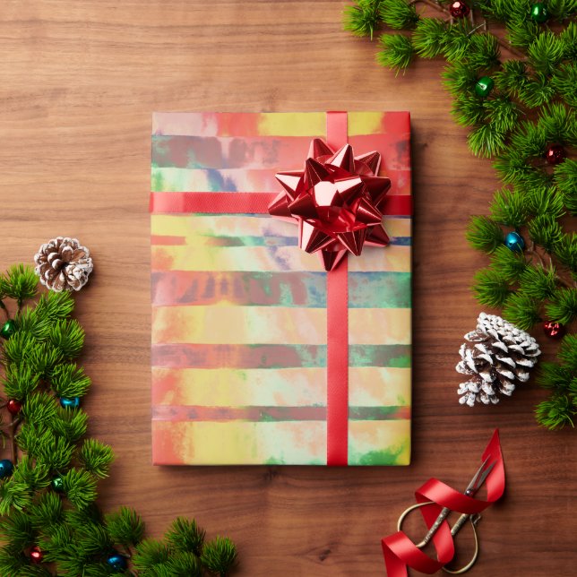 Cadeau Papier d'enveloppement coloré à bande dégradée (Cadeau de vacances)