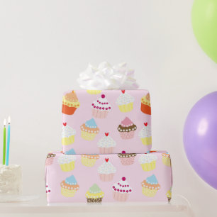 Cadeau Papier d'enveloppement coloré de gâteaux