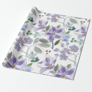 Cadeau Papier d'enveloppement coloré floral