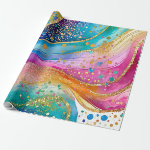 Cadeau Papier d'enveloppement coloré Résumé Conception