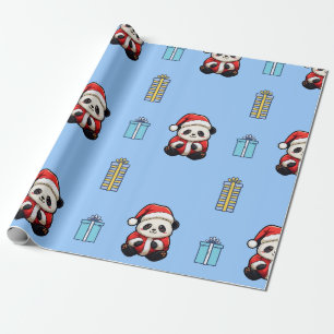 Cadeau Papier d'enveloppement d'anniversaire Cute Panda