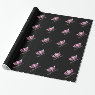 Cadeau Papier d'enveloppement d'anniversaire de Miss Amer