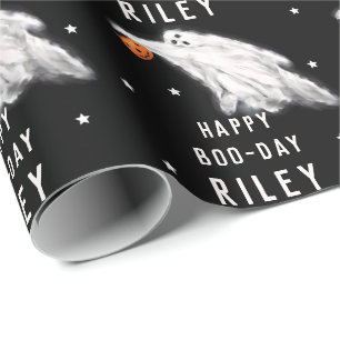 Cadeau Papier d'enveloppement d'anniversaire Halloween pe