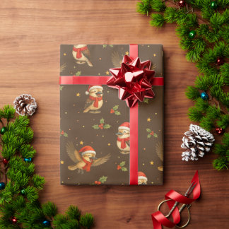 Cadeau Papier d'enveloppement d'aquarelle de Noël Kookabu