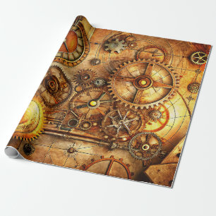 Cadeau Papier d'enveloppement d'art Steampunk