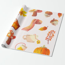 Papier d'enveloppement d'automne confortable