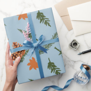 Cadeau Papier d'enveloppement d'automne transparent avec 