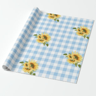 Cadeau Papier d'enveloppement de Baby shower de tournesol