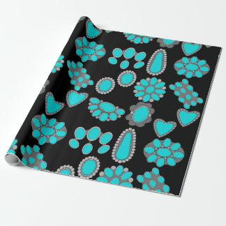 Cadeau Papier d'enveloppement de bijoux Turquoise