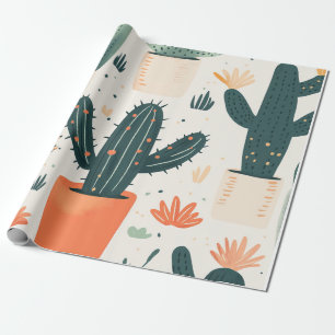 Cadeau Papier d'enveloppement de cactus pour enfants