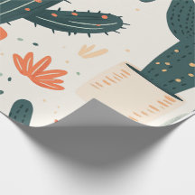 Papier d'enveloppement de cactus pour enfants