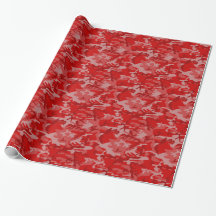 Papier d'enveloppement de camo rouge