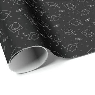 Cadeau Papier d'enveloppement de capuchon de graduation n