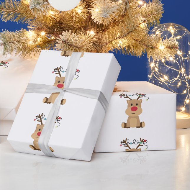 Cadeau Papier d'enveloppement de cerfs de Noël (Vacances)