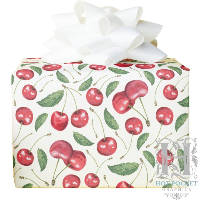 Cadeau Papier d'enveloppement de cerises (Créateur téléchargé)
