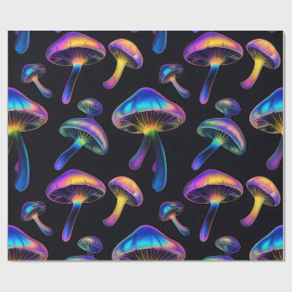 Cadeau Papier d'enveloppement de champignons psychédéliqu