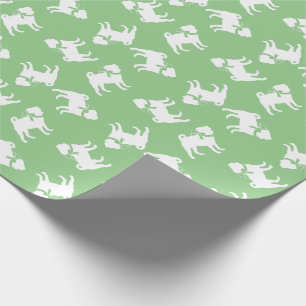 Cadeau Papier d'enveloppement de chiot carlin