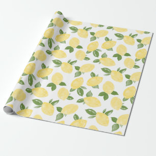 Cadeau Papier d'enveloppement de citron