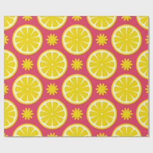 Cadeau Papier d'enveloppement de citron rouge
