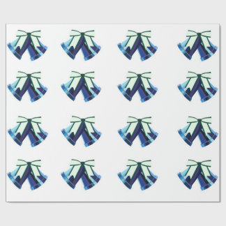 Cadeau Papier d'enveloppement de cloches bleues
