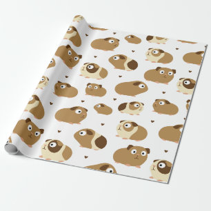 Cadeau Papier d'enveloppement de cochons de Guinée mignon