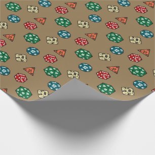 Cadeau Papier d'enveloppement de dés de jeu de table