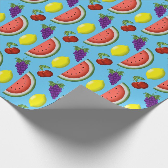 Cadeau Papier d'enveloppement de fruits mélangés (Coin)