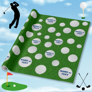 Cadeau Papier d'enveloppement de golf personnalisé pour 