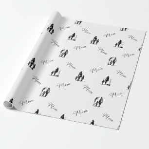 Cadeau Papier d'enveloppement de la fête des mères Papi