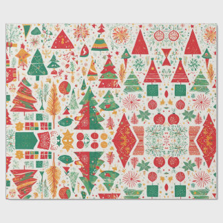 Cadeau Papier d'enveloppement de la forêt de Noël