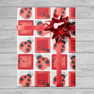 Cadeau Papier d'enveloppement de la partie Ladybug de l'a