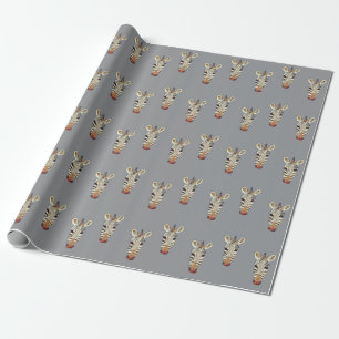 Cadeau Papier d'enveloppement de la tête de Zebra