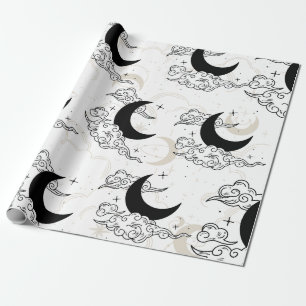 Cadeau Papier d'enveloppement de lune de croissant