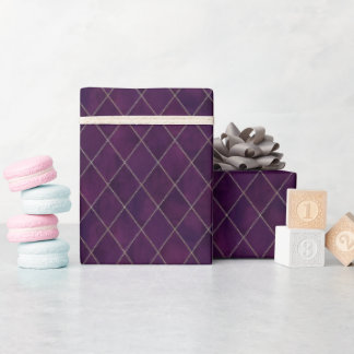 Cadeau Papier d'enveloppement de luxe en diamant violet