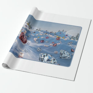 Cadeau Papier d'enveloppement de luxe hiver moderne