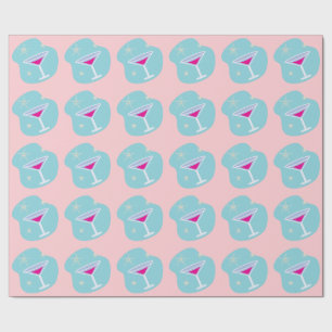 Cadeau Papier d'enveloppement de Martini rétro