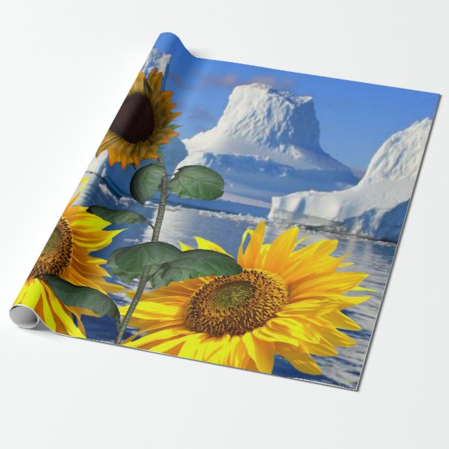 Cadeau Papier d'enveloppement de matte du glacier de tour (Déroulé)