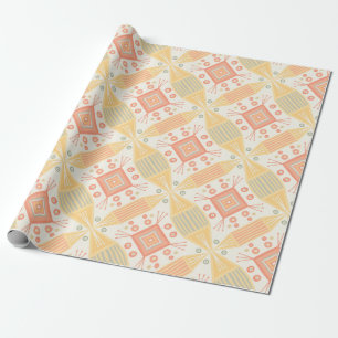 Cadeau Papier d'enveloppement de Motif géométrique Sorbet