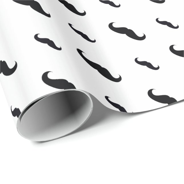 Cadeau Papier d'enveloppement de moustache (Coin rond)