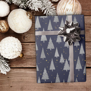 Cadeau Papier d'enveloppement de Noël Argent