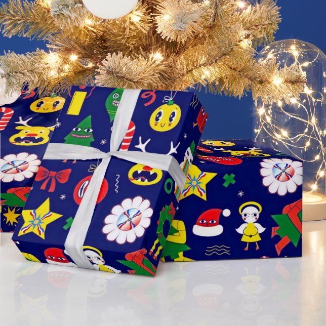 Cadeau Papier d'enveloppement de Noël assyrien, brillant (Vacances)