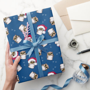 Cadeau Papier d'enveloppement de Noël de la Chouette Kini