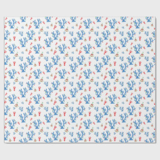Cadeau Papier d'enveloppement de Noël de plage