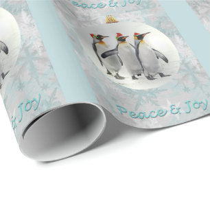 Cadeau Papier d'enveloppement de Noël des pingouins pacif