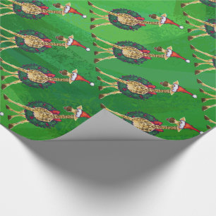 Cadeau Papier d'enveloppement de Noël Giraffe