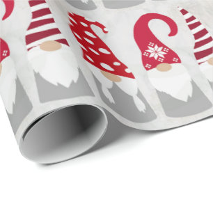 Cadeau Papier d'enveloppement de Noël - Gnomes dans une r
