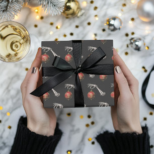 Cadeau Papier d'enveloppement de Noël gothique Vacances é