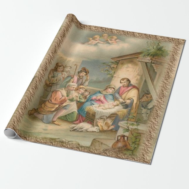 Cadeau Papier d'enveloppement de Noël Jésus (Déroulé)