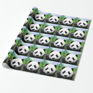 Cadeau Papier d'enveloppement de Noël Panda Bear