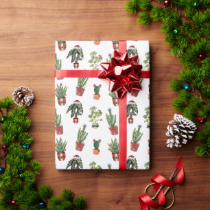 Cadeau Papier d'enveloppement de Noël Plante père Noël